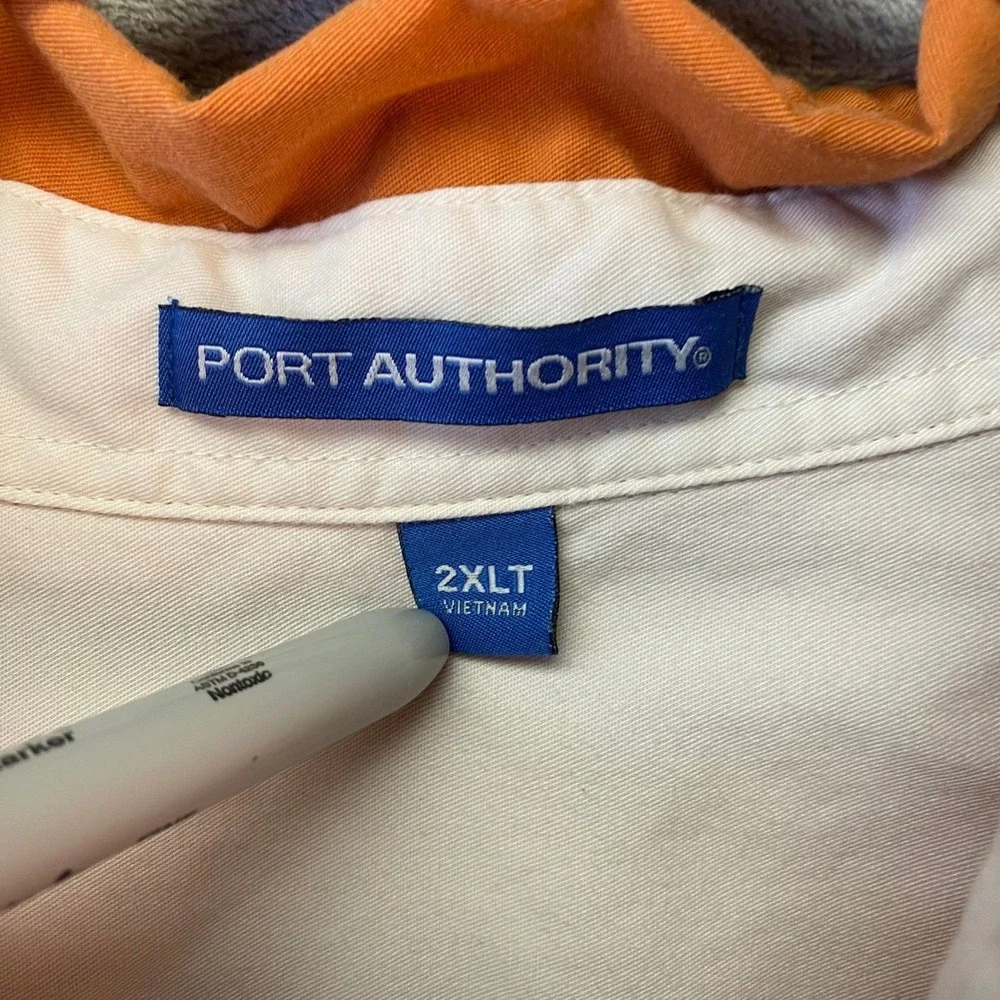 Port Authority Mens 2XLT Burnt Orange Long Sleeve Button Down Twill Shirt Tall